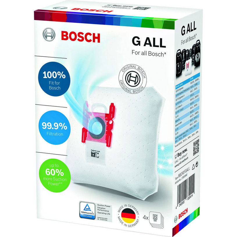 Прахосмукачка Bosch BGBS2BU1T + Торбичка за прахосмукачка Bosch BBZ41FGALL